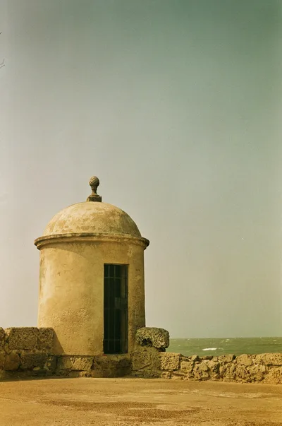 16th-century bulwark in Cartagena de Indias, Colombia, overlooking the sea.