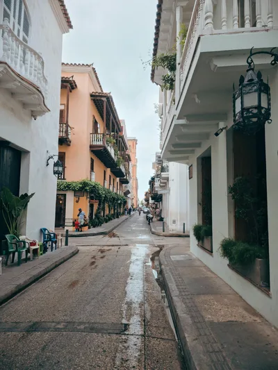 Explore the vibrant colonial architecture of Cartagena's narrow streets, perfect for urban exploration.