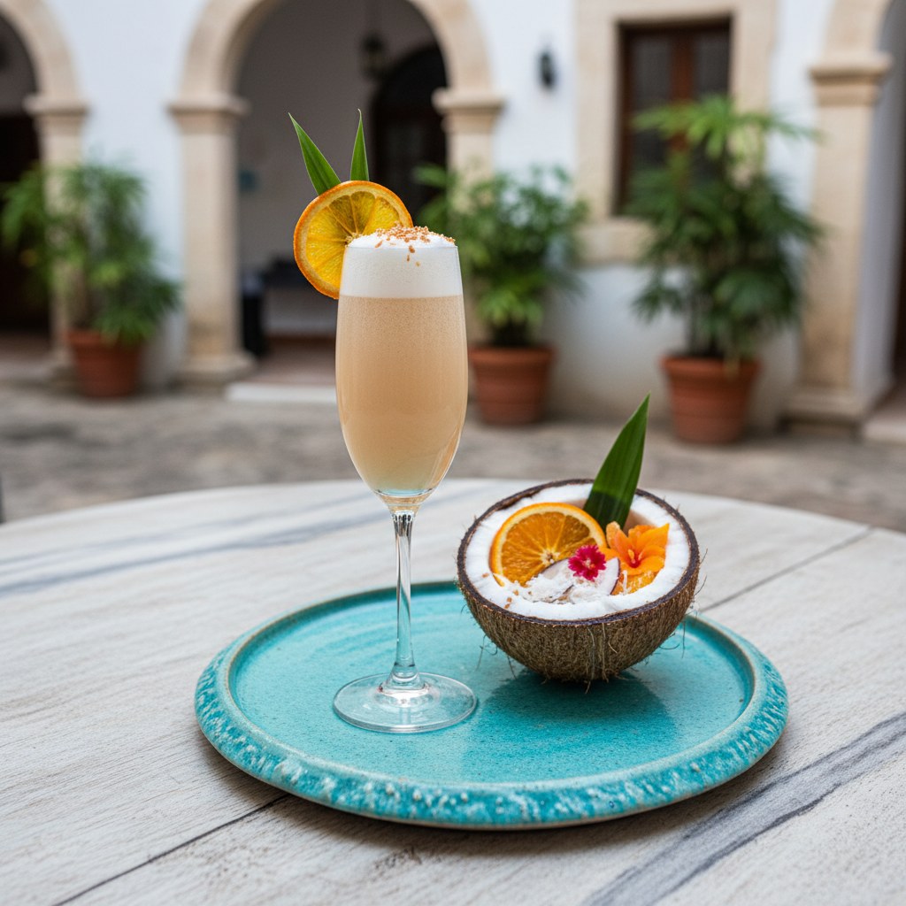 Coconut mimosa, Cartagena brunch