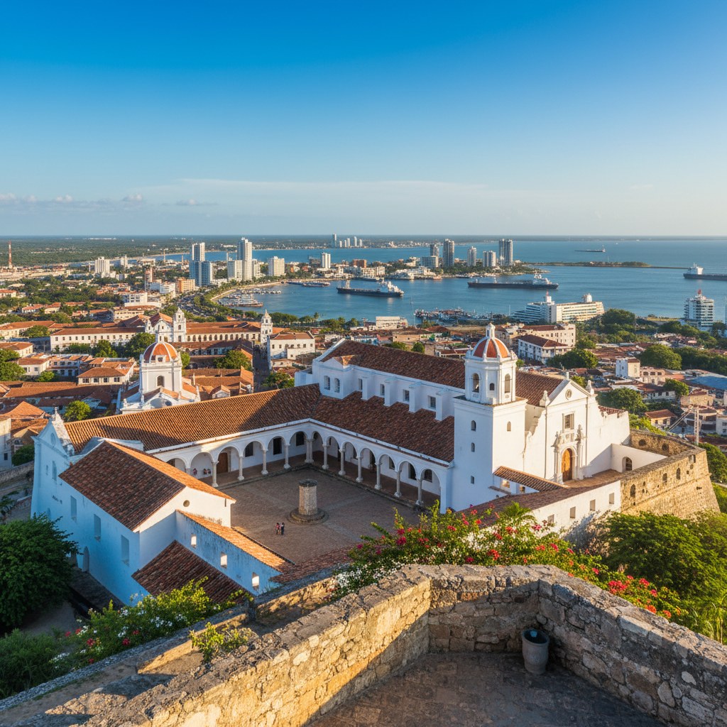 The Convento de la Popa monastery on the highest hill in Cartagena
