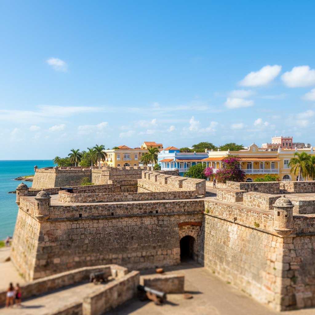 Walled city rooftop view, Cartagena