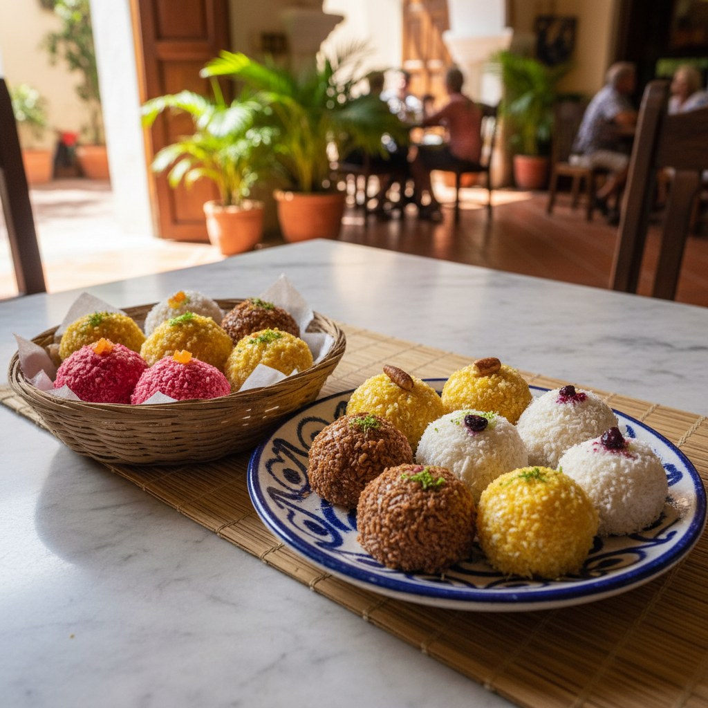 Cocadas coconut candy from the Portal de los Dulces, Cartagena