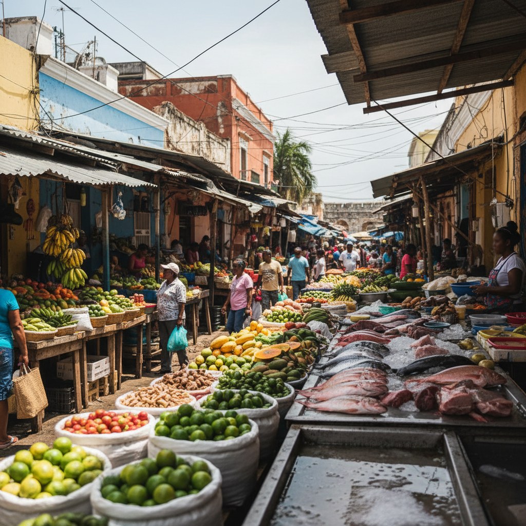Mercado Bazurto, the sprawling local market in Cartagena
