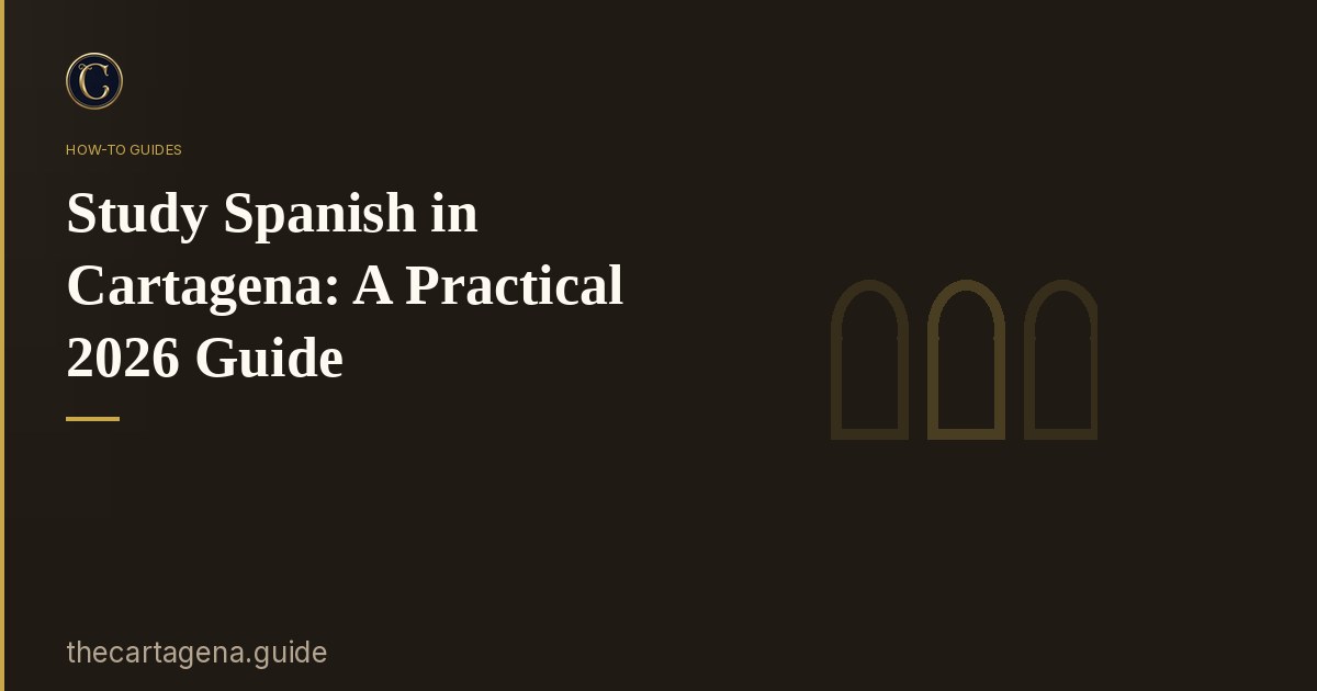 Study Spanish in Cartagena: A Practical 2026 Guide